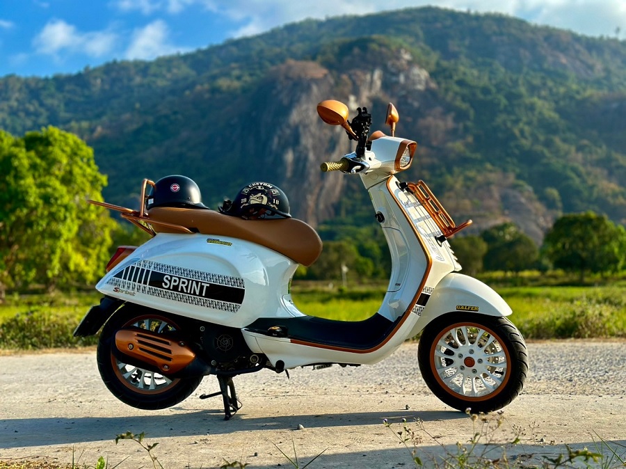 Thay yên xe mới xe Vespa Primavera