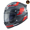 Arai Quantic Full Face Motorcycle Helmet Abstract Red Black Grey ECE 2206