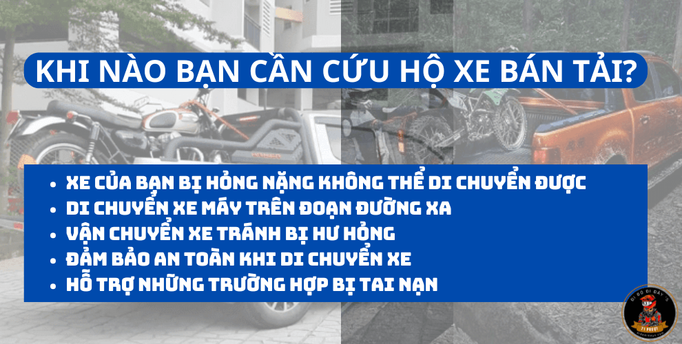 khi nào cần hỗ trợ xe bán tải?