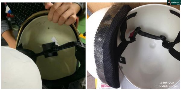 nón bảo hiểm bị lỏng sốp bên trong