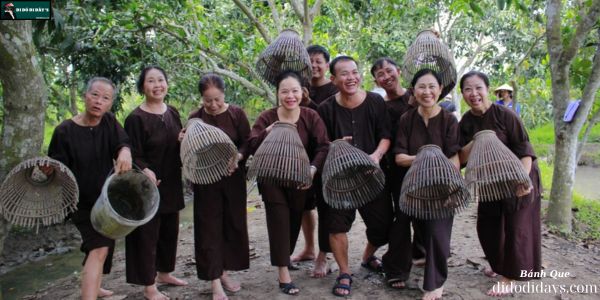 tát mương bắt cá Cù Lao Long Trị - Cồn Bàng