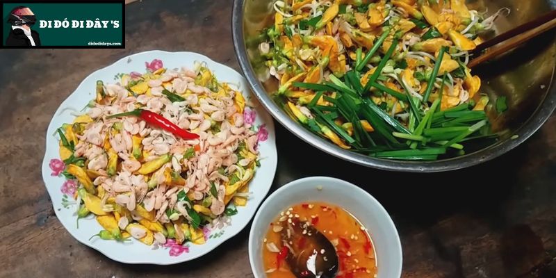 Gỏi Tép Trấu Bông Điên Điển: