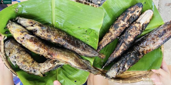 cá lóc nướng trui KDL Vinh Sang