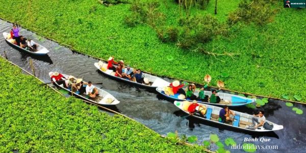 Chèo xuồng ba lá xuyên rừng tràm