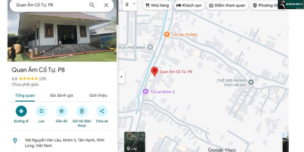 cách di chuyển đến Chùa Quan Âm