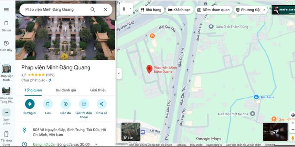 Cách di chuyển đến Pháp viện Minh Đăng Quang