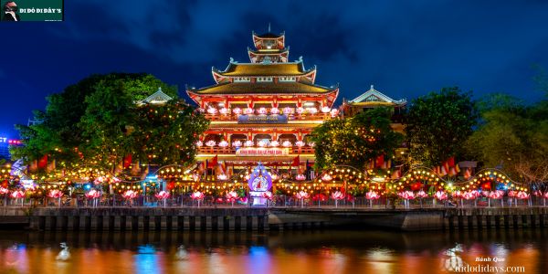 Chùa Pháp Hoa về đêm