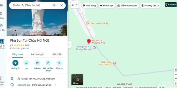 Phù Sơn Tự – Chùa Núi Nổi An Giang Map