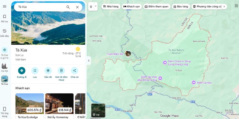Tà Xùa Map
